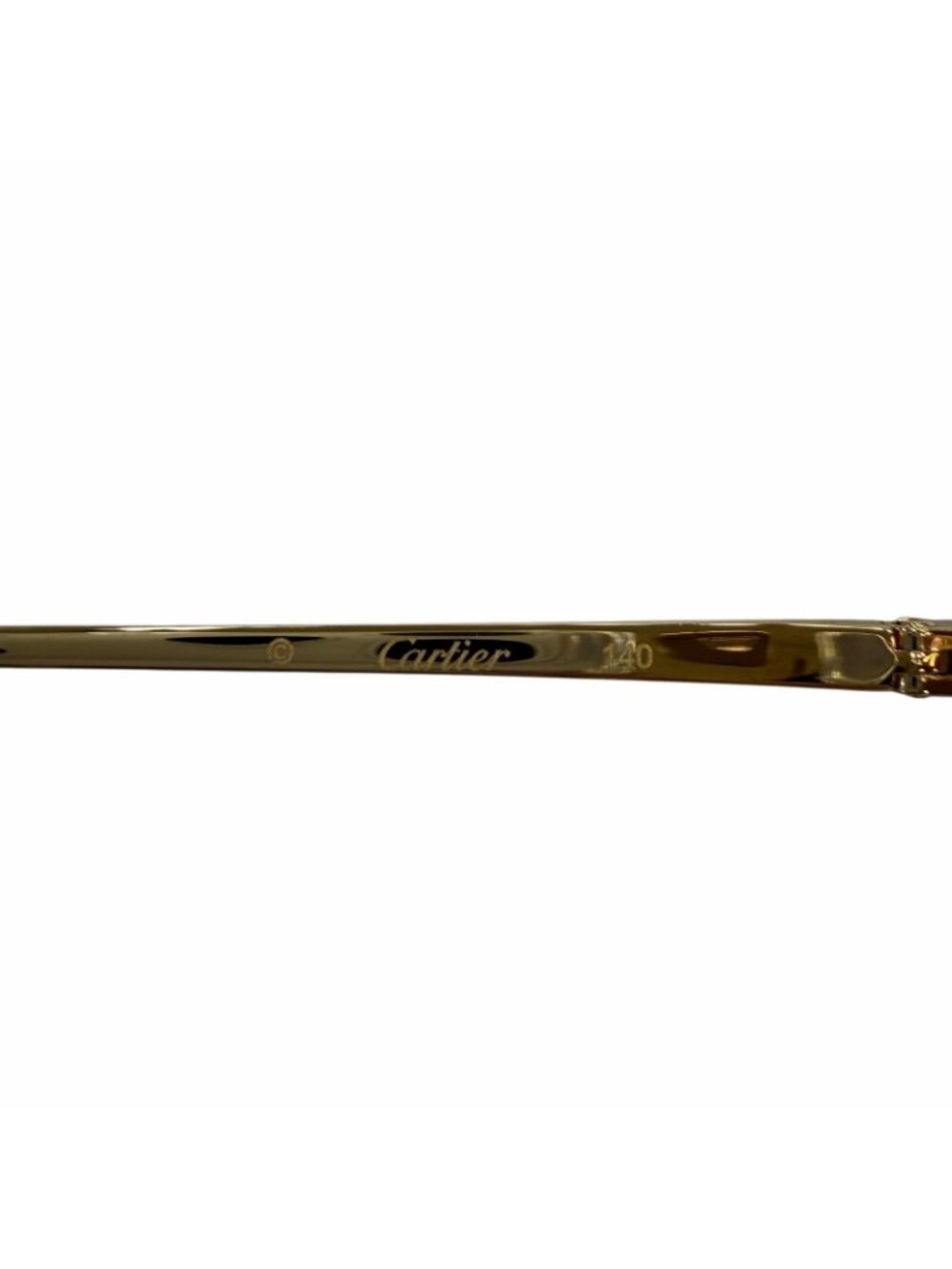 Cartier Panthere Round Half Rim Sunglasses Gold 60 20 Demo Lens Eyewear - Picture 11 of 12